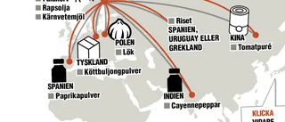 Grafik: Härifrån kommer maten på ditt barns tallrik
