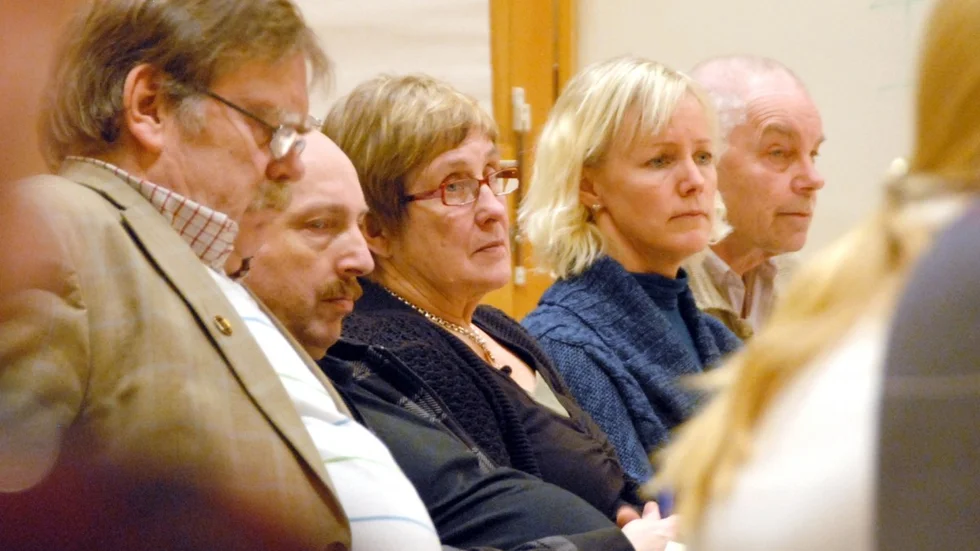 Centerns ledamöter i kommunfullmäktige i Arjeplog. Fr.v. Bo Johansson, John Wännström, Doris Johansson, Lena Nilsson och Ulf Ottosson. (Arkivbild: BERTIL SUNDKVIST)