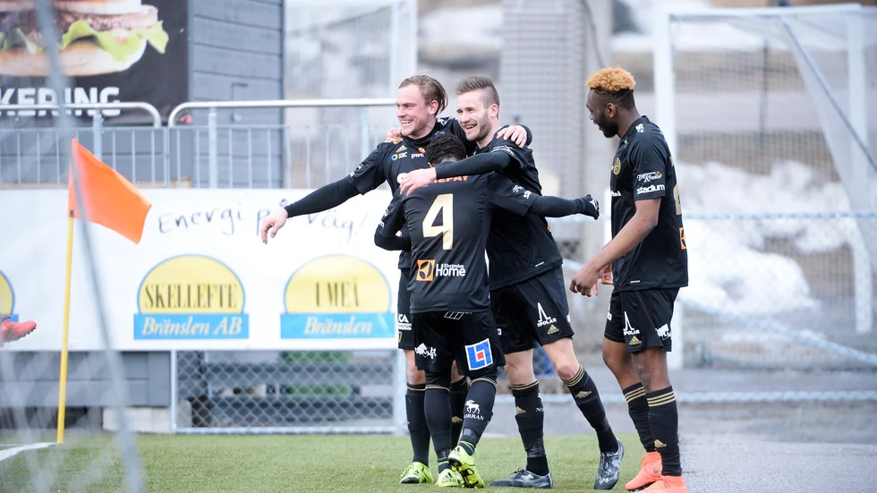 Andreas Smedbakken svarade för 3–1-målet när Skellefteå FF tog en trepoängare i seriepremiären. Foto: Carina Kvist