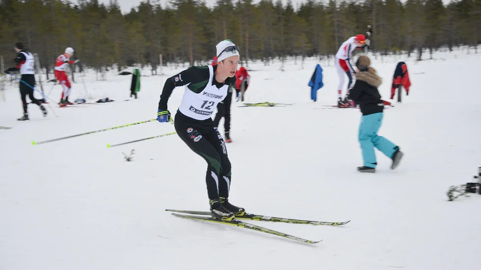 Linus Karlsson, Älvsby IF SK, kom på femte plats i seniorklassen, tre minuter efter segraren Karl Edenroth, Piteå Elit. Foto: Foto: GÖRAN WESTERLUND.