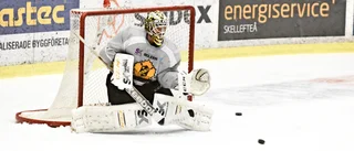 Skellefteå AIK-målvakten Marcus Svensson i fokus på dagens träning