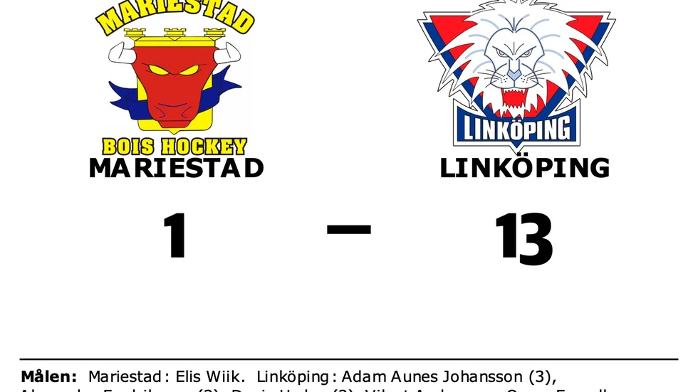 Mariestads BoIS HC förlorade mot Linköpings HC