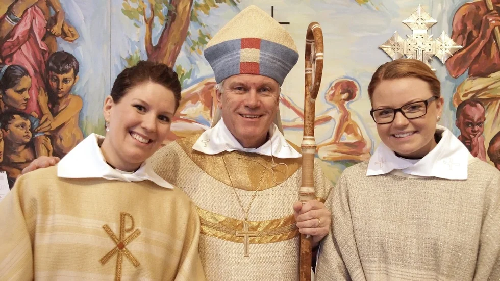 Fr v Sara Pettersson, Hans Stiglund och Johanna Lindfors. Foto: ULF BOSTRÖM