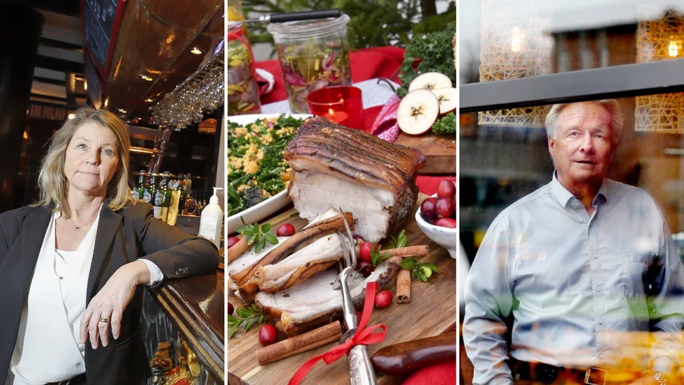 Annica Åkerblad, hotelldirektör för Elite stadshotellet Eskilstuna och krögaren Göran Pettersson i Eskilstuna märker av att framför allt företag nu bokar av julbord och julfester.