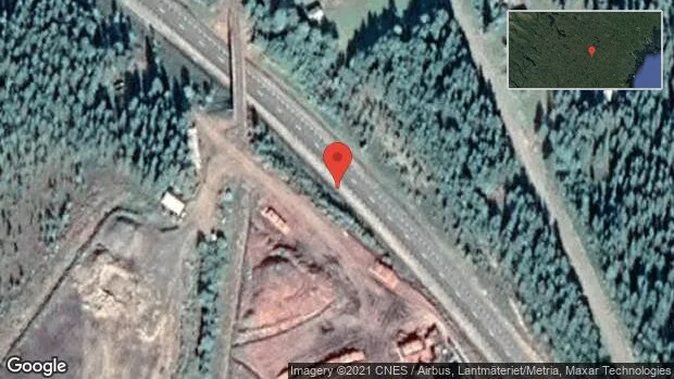 Trafikolycka med lastbil på väg 95