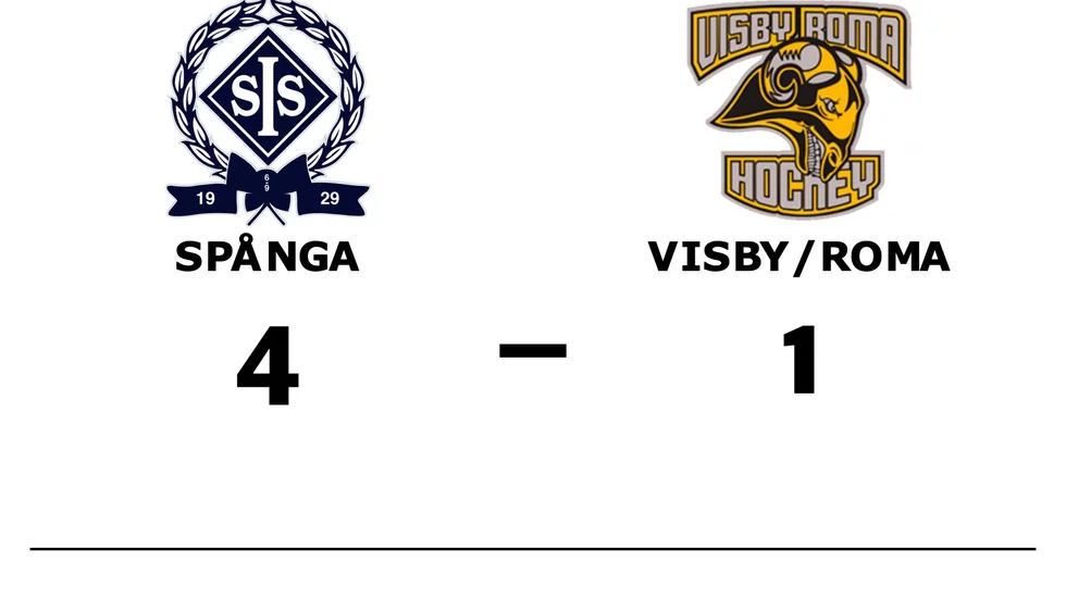 Spånga IS IK vann mot Visby/Roma HK