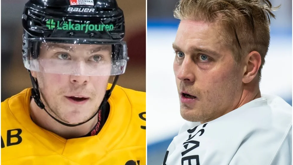 Erik Gustafsson och Juhani Tyrväinen, Luleå Hockey.