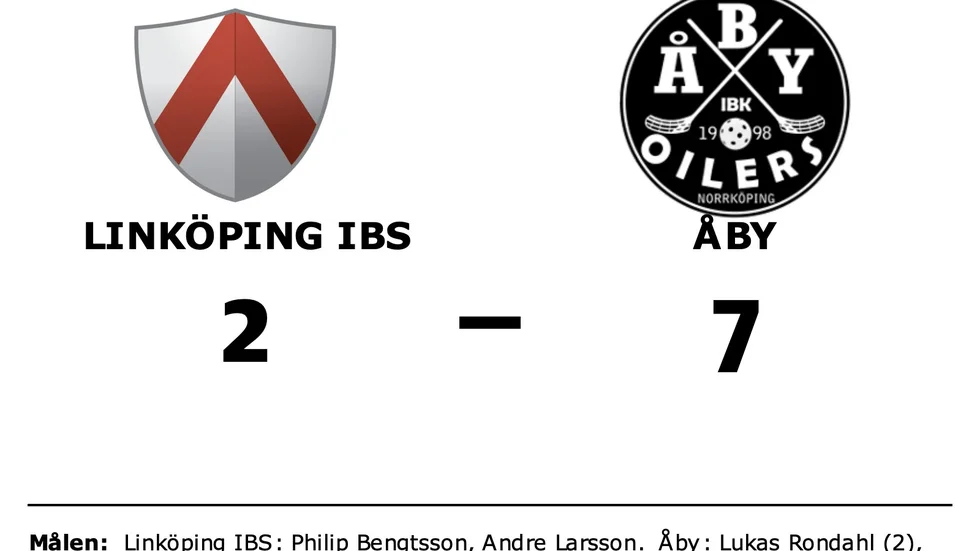 Linköpings IBS förlorade mot Åby IBK Ungdom