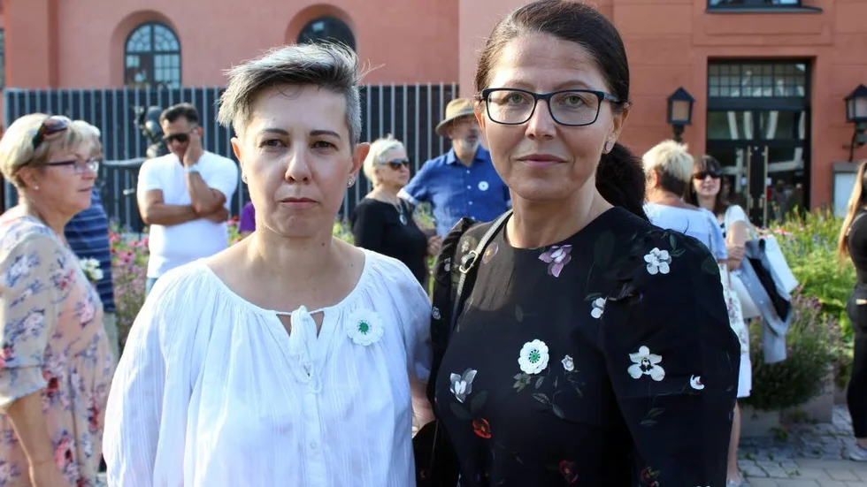 Aisa och Edita talade både under manifestationen.
