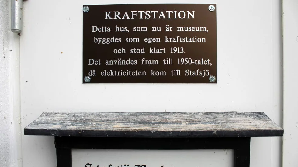 Bakom den här dörren återfinns Stafsjö Bruksmuseum i den gamla kraftstationen.