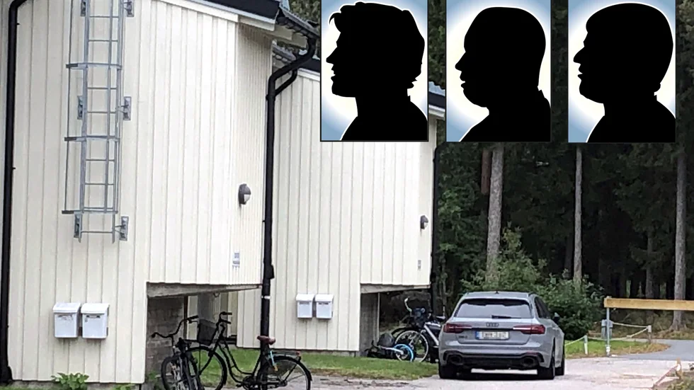 På två adresser på Porsön slog polisen till en månad efter mordet. Sedan dess misstänks en kvinna för grovt penningtvättsbrott efter att stora summor strömmat genom hennes konton.