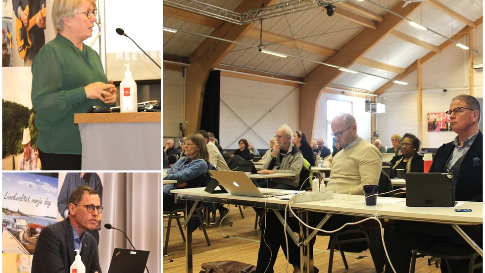 Måndagens februarifullmäktige dominerades av kommunala kärnfrågor: vård och skola. Överst t.v: Maud Ärlebrant (KD). Neders t.v: Magnus Bengtsson, barn- och utbildningschef. 