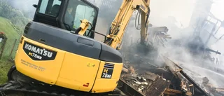 Villa i Lövånger totalförstörd i brand under natten