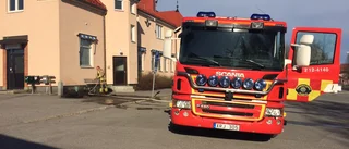 Blomlåda vid Stationshuset i Skellefteå stod i brand
