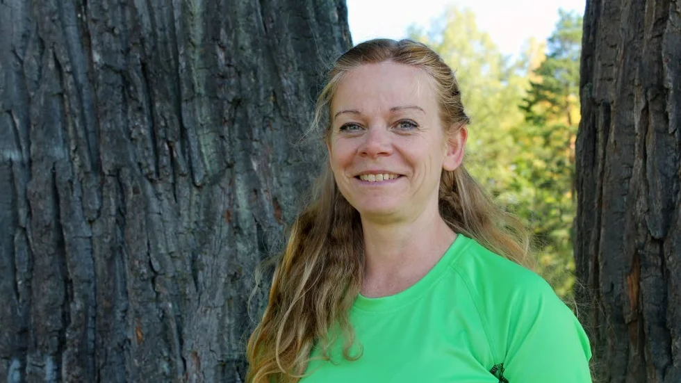 Sara Hillbom håller i träningspassen ihop med sin man, Anders Joelsson, som är löparcoach.