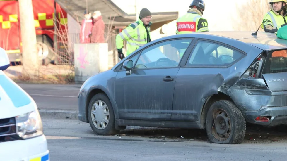 En trafikolycka inträffade på onsdagsmorgonen på Albrektsvägen.