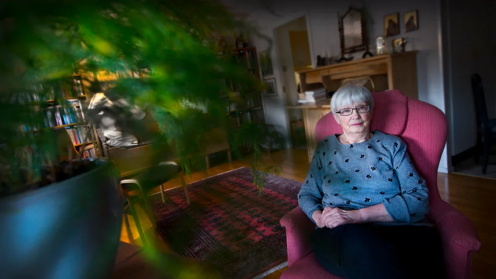 Början.  Anita Salomonsson har skrivit nästan hela sitt liv. Det började när hon hittade en pennstump i sin pappas verktygslåda, och har hittills resulterat i tretton böcker. Foto: Hanna Eriksson.