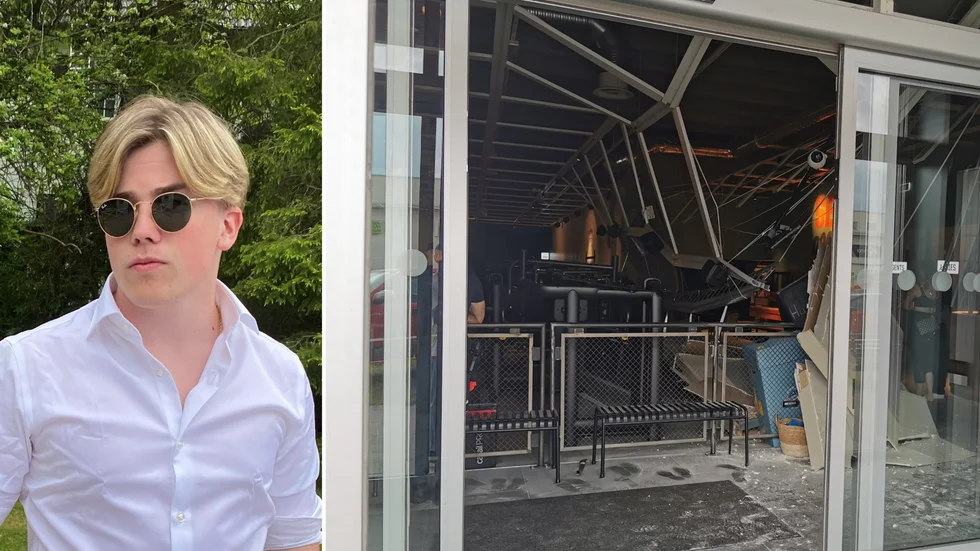 David Englund hade änglavakt då innertaket dundrade ner över träningsmaskinen han nyss suttit på.