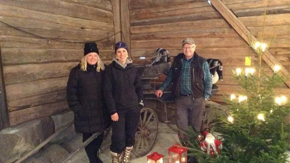 Annika Johnson, Märta Hedin och Classe Johnson arrangerar Jul i Vråka.