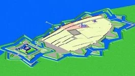 1600-talet. I Malmö år 1692 fanns ett sjuttiotal kvarter med övervägande korsvirkeshus med tegeltak där kvaliteten på husen varierade kraftigt. Byggandet blev eftersatt under de oroliga ofredsåren under 1600-talet. Illustration: Malmo1692.nu