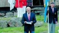 Talare. För detta länsråd Ulf Färnhök Loftahammar/Kalmar höll årets högtidstal då nationaldagen firades vid hembygdsgården i Loftahammar.