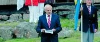 Färnhök hyllade flaggan 
vid tal i Loftahammar