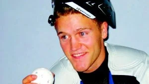 Elitmålvakt. Andreas Enström, som bodde i Västervik under ett antal år, är i dag en framgångsrik innebandymålvakt i elitserielaget Järfälla Spiders.