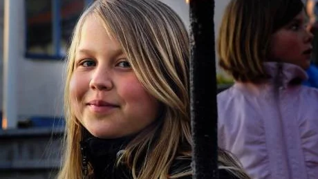 Clara Kinnander-Wärlinge och hennes Danzvettskompisar bar facklor.