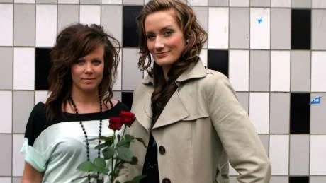 Emelie Roivas och Lisa Jutman arrangerade modevisningen på Eber.foto: frida ek