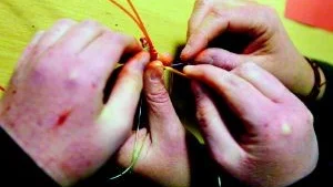 Kul med pyssel. Flera av ungdomarna tyckte pyssel var roligast.