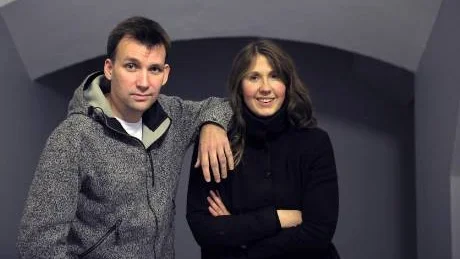 Anders Widmark och Sara Isaksson.Foto: Fredrik Sandberg/Scanpix