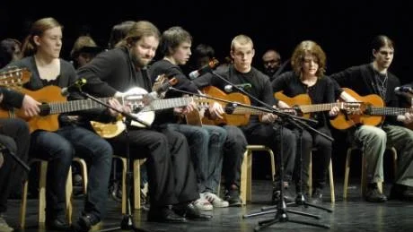 Gitarrensemblen bjöd på Beatles låt "Eleonor Rigby".Foto: Anders Steiner
