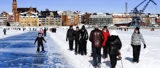 Isvägen populärt stråk när solen tittar fram