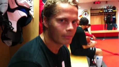 TESTSPELAREN. Petter Lindberg, 24 år, tränar med Luleå Hockey, men spelar till vardags i Luleå Rebels.
Foto: Jimmy Landström