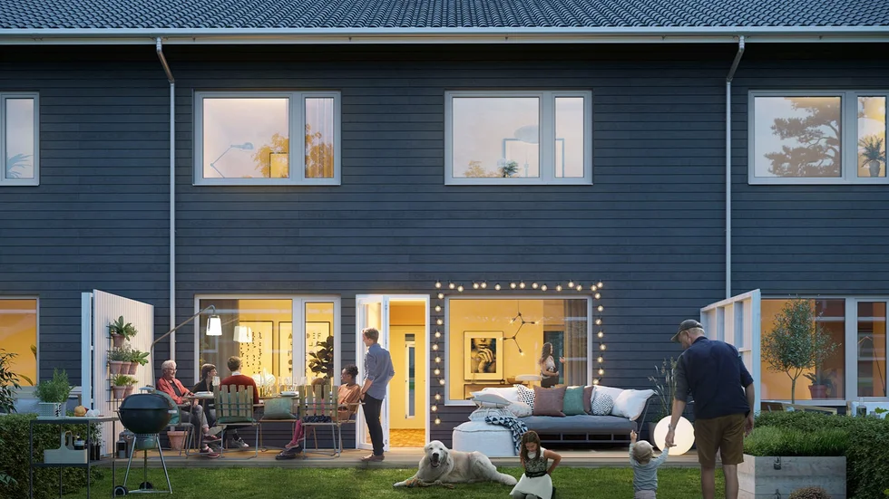 Radhus som Riksbyggen ska bygga i Skellefteå. 