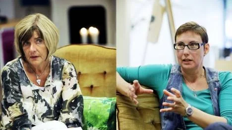 Kommunstrateg Anna-Lena Pogulis och kommunalrådet Helena Stenberg berättade hur de skulle jobba med resultatet av SCB:s senaste medborgarundersökning.