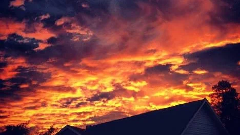 Färgsprakande himmel.