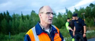 Totalstopp vid hamnen efter krock mellan tåg och lastbil