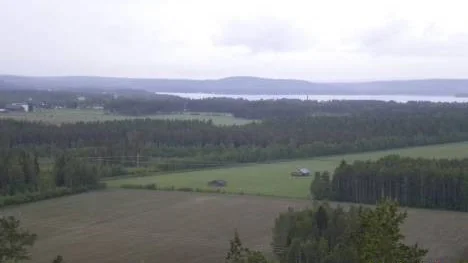 Vy över Öjebyn från Bredviksberget.