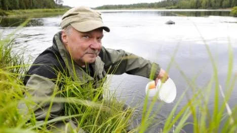 Lars-Erik Larsson är ordförande i Byskeälvens norra fiskevårdsområde. Han ser hur vattnet blir grumligt och brunt vid högvatten och han upplevde vattnet som rekordbrunt i sommar. Han vill veta orsaken till förändringen. "Det blir väldigt mycket dy. Vikarna växer igen", säger han.