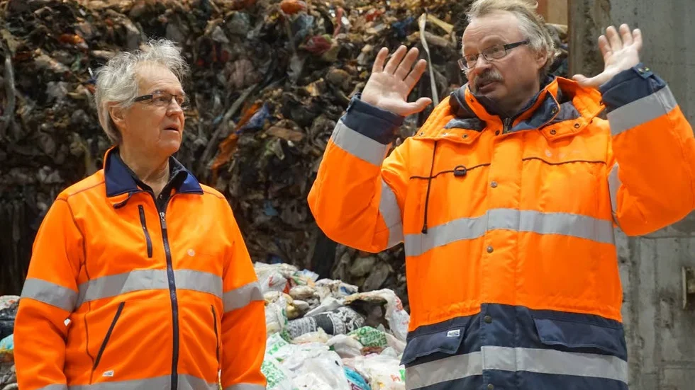 Sopor. Lars Törnman, styrelseordförande Tekniska Verken, och Kent Johansso, Kiruna Kraft AB.