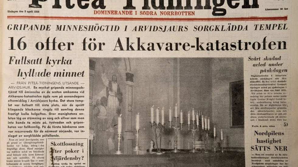 sorg. PT bevakade även minnesstunden för olycksoffren.