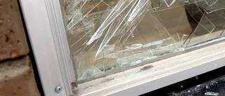 Vandaler krossade glas vid Hertsö centrum