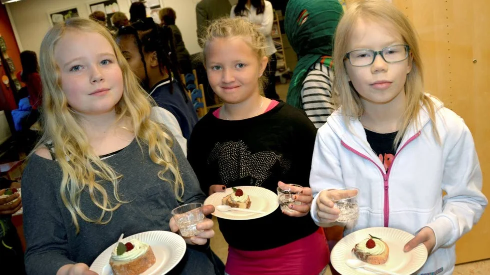 Nioåringarna Emilia Laitamaa, Maya Mäki och Celina Veimael har skrivit dikter om harar och ekorrar.