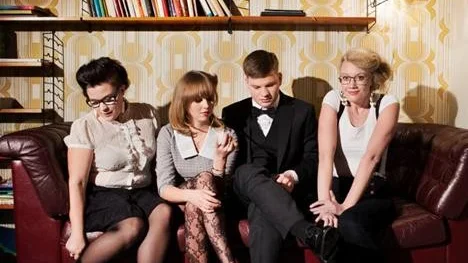 Lina Larsdotter, Ida Nilsson, Emil Kårén och Elin Grunditz: The Chickpeas Band från Piteå.