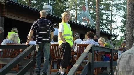 FULL KOLL. Tävlingsledaren Gurli Brännvall, Jokkfalls Intresseförening, hade full koll på hela evenemanget.