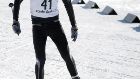 Tobias Karlsson, Piteå Skidskytte, på väg mot SM-silver i klassen H 14.