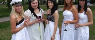 Jordgubbar och champagne i parken