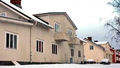 visat intresse. Flerbostadshus vid Hermelinsområdet - Bolagsområdet - i Malmberget, där LKAB visat intresse för inköp i stället för nybyggnation.