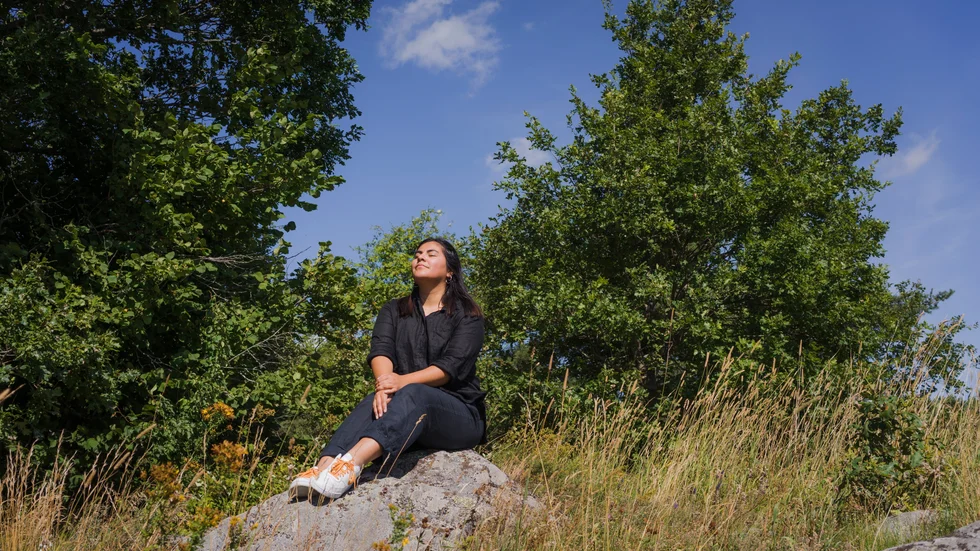 Gabriella Gordh i Hågadalen. Nästa vecka återvänder hon till arbetet som barnskötare på en förskola i Ultuna. 